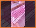 Pink Silver Glitter Keyboard Background related image