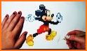 Color by number Mickey Mouse Pixel art related image