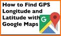 Gps Coordinates finder - save & share location related image