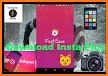 One-touch image and video downloader for Instagram related image