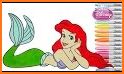 Mermaid Color by Number – Mermaid Coloring Book related image