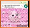 Pink Cute Cat Keyboard Theme related image