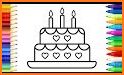 Cake Coloring Pages Game For Kids related image