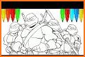 Coloring Ninja Power Turtle related image