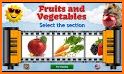 Fruits and Vegetables-Learning, phonics, quiz related image