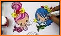 Cute Mermaid Coloring Book & Drawing - Kids Game related image