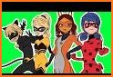 enjoy coloring lady bug and catnoir related image