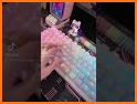 Pink Panda Couple Keyboard Background related image