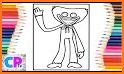 Huggy Wuggy Coloring Poppy Playtime related image