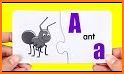 Alphabet jigsaw puzzle & flashcards kids game related image