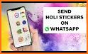 Animated Holi Stickers for WhatsApp related image