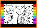 Heroes masks Coloring pjbook game related image