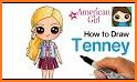 how to draw american doll girls related image