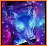 Neon Galaxy Wolf Keyboard Theme related image