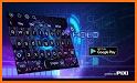 Blue Neon Chat Keyboard Background related image