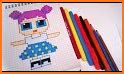 Suprise Dolls Color by number - Pixel Art related image