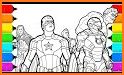 Captain Superhero Coloring Book related image