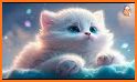 Sleeping Cute Kitten Keyboard Background related image