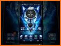 Neon Glitter Galaxy Wolf Launcher Theme related image