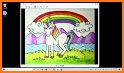 Rainbow Unicorns Coloring Book by Numbers related image