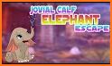 Jovial Calf Elephant Escape related image