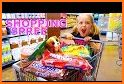 Kids shopping. Supermarket related image