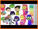 Teen Titans coloring cartoon related image