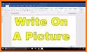 Photo text editor - Write text on image related image