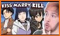 Kiss Marry Kill Anime Game Quiz related image