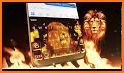 Fire Lion  GO Keyboard  Theme related image