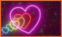 Neon Rainbow Heart Keyboard Background related image