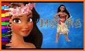 painting moana coloring book drawings learning related image