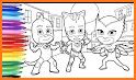 Heroes masks Coloring pjbook related image