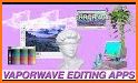 Aesthetic Photo Editor: Vaporwave Stickers related image