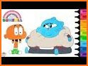 Gumballl Coloring Book for Darwin related image