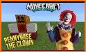 Clown Pennywise skins. IT mod for MCPE related image