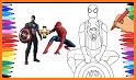 Superheroes spider coloring book 2020 related image