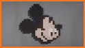 Color by number Mickey Mouse Pixel art related image