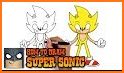 draw glow neon soni the hedgehogs cartoon related image