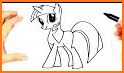 How to draw Little Pony related image