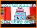 Coloring Birthday Cake related image