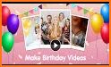 Birthday video maker with song related image