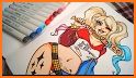 Harley Quinn Coloring Book related image