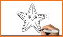 How to draw sea star related image