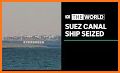 Suez canal stuck ship game related image