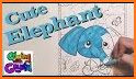 Coloring Book Baby Elephant related image