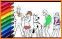 Scoob dog coloring book related image