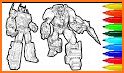 Transformer superheroes coloring book related image