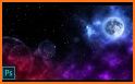 Moon Galaxy Nebula Theme related image