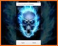 3D Golden Flaming Skull Live Wallpaper related image